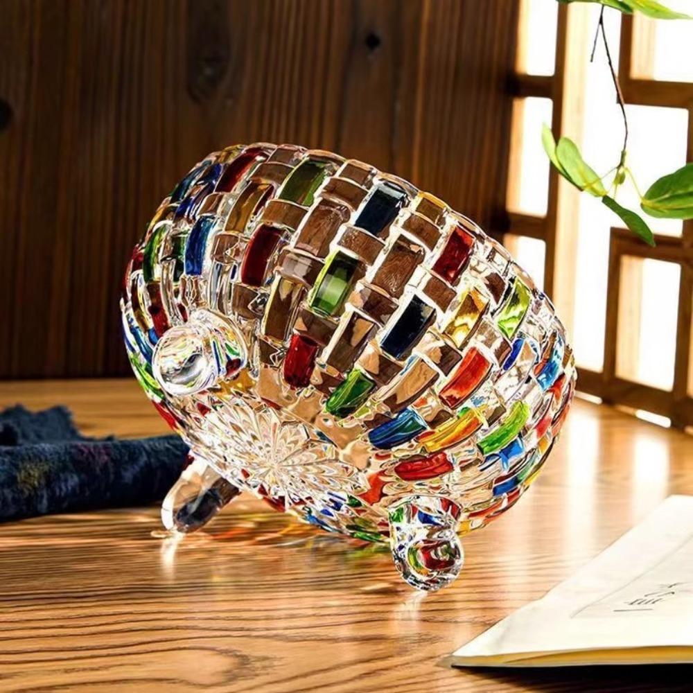 Dust-proof European Style Candy Jar Colorful Snack Jar Desktop Decoration Fruit Bowl Nut