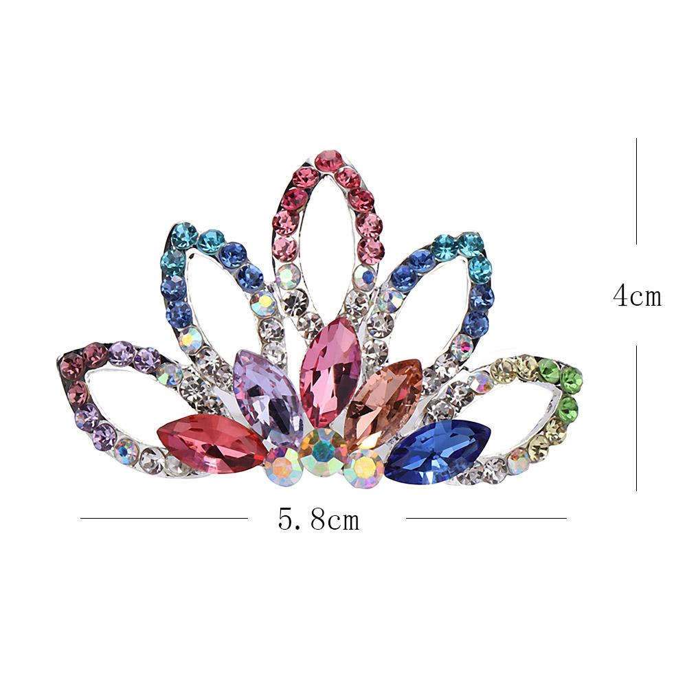 Kids Gift Princess Hairclip Hairpin Tiara Crown Hair Comb Crystal Rhinestone Hair Jewelry Flower