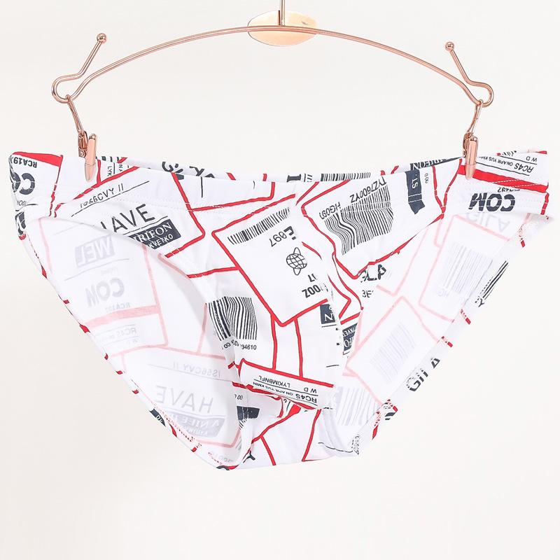Men's Cotton Breathable Bottom Waist Triangle Underwear Men's Printed Underwear