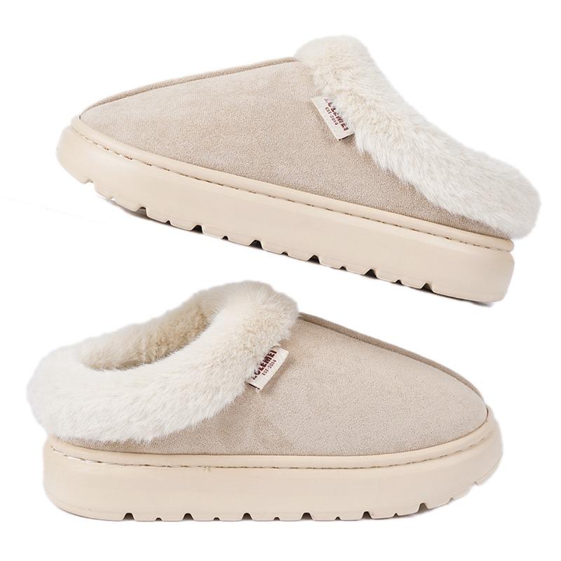 Cross-border Foreign Trade New Wholesale Mao Mao Slippers Home Non-slip Warm Cotton Mop Winter Women's Thickened Velvet Cotton Slippers