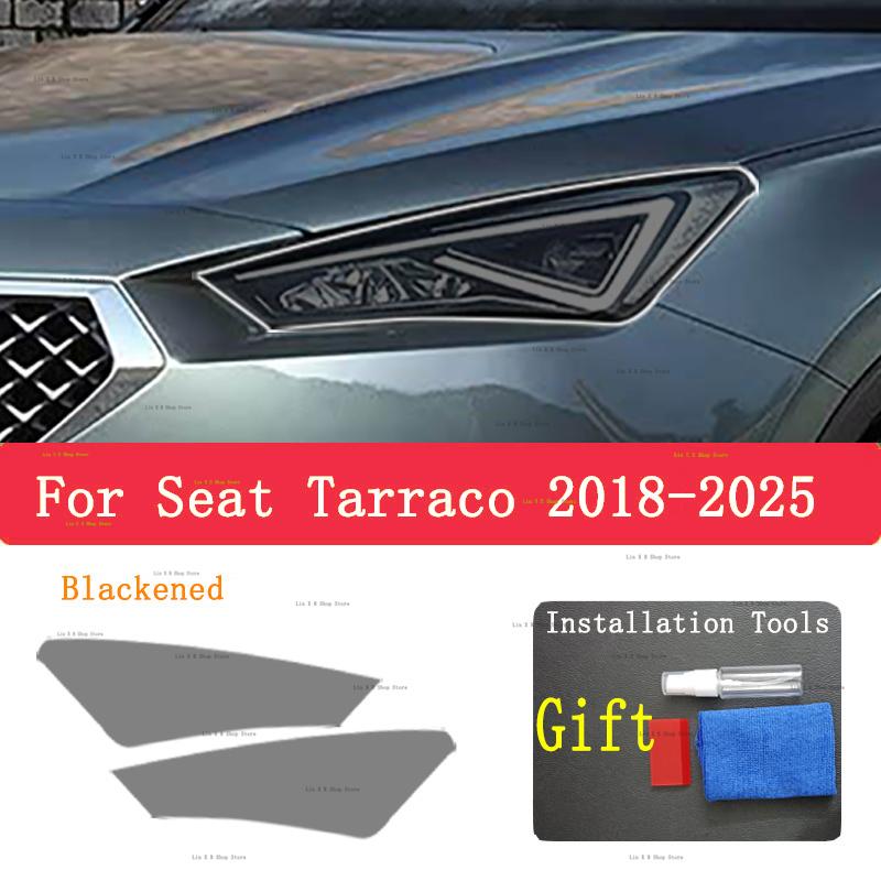 Für SEAT Tarraco 2018-2025 Auto Außen Scheinwerfer Kratzfest Frontleuchte Tönung TPU Schutzfolie Abdeckung Reparatur Zubehör