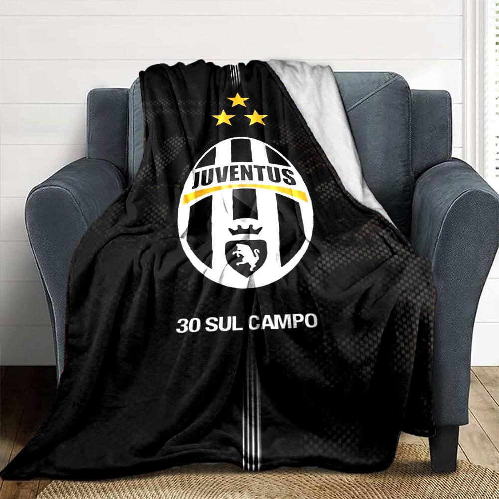 Juventus FC Druck Flanelldecke Hohe Qualität Warm Bequem Decke für Alle Jahreszeiten Perfekt für Geschenke Heimdekoration