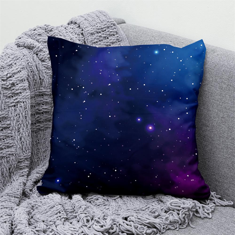 Starry Sky Sunset Natural Scenery Pillowcase Cosmic Space  Decorative Cushion Cover Sofa Car Pillow