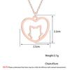 Kinitial Cute Cat Love Heart Pendants & Necklaces Classic Animal Necklace Fashion Gifts for Women Girl Birthday Party Jewelry