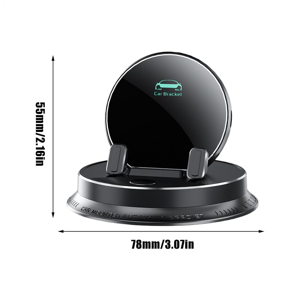 

Car Dashboard Phone Holder 360 Degrees Rotation Phones Holder Mount Smart Sensing Cellphone Support for Automobile accessories чорний