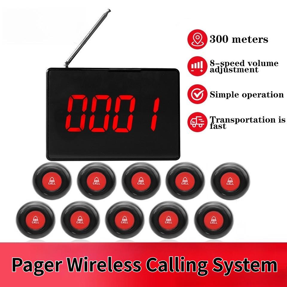Appel Sonore Service Client Restaurant/Hôpital/Gestion Personnes Âgées Dispositif d'Appel Pager Système d'Appel Sans Fil