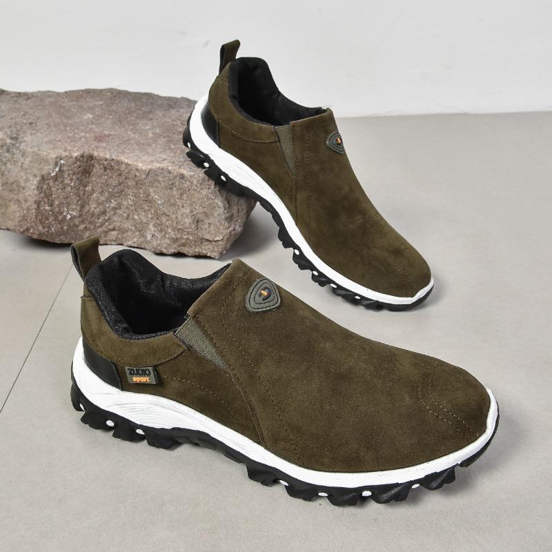 Outdoor Casual Men's Shoes, Sports Casual Shoes, Fashionable Round Toe Shallow Mouth Men's Single Shoes