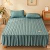 Housse de matelas épaisse en coton, drap-housse élastique avec jupes, couvre-lit Double, Queen, King Size, protection de matelas pour la maison et l'hôtel