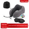 U-Shaped Ice Silk Memory Foam Neck Pillow for Cervical Support and Travel