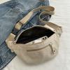 Riñonera Ligera de Pana Bolso Cruzado Moda Estilo Retro Casual Bolso de Pecho Cintura Estilo Fresco Versión Coreana Bolsos de Mano