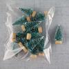 12pcs Sisal Silk Blue Green Small Christmas Tree Mini Christmas Tree Desktop Ornament