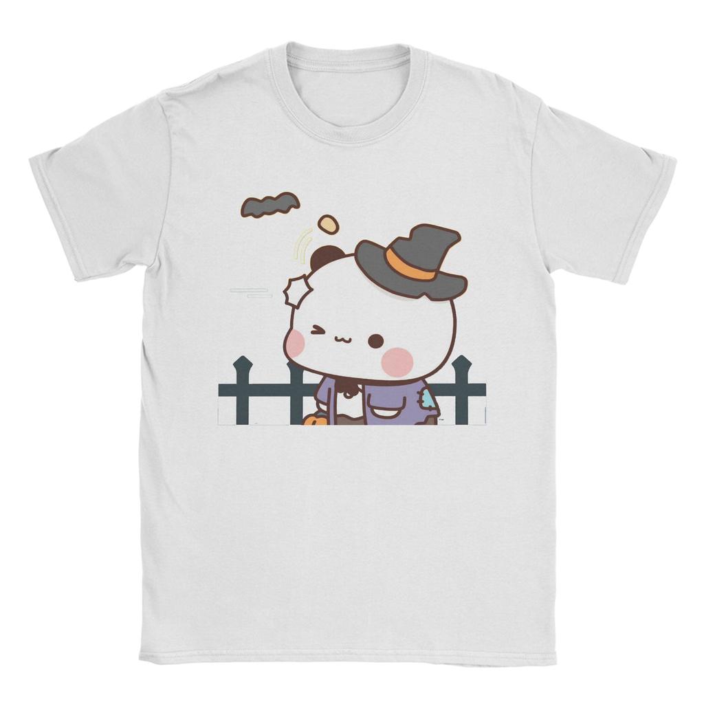 Novelty Dudu Bubu Halloween Bat T-Shirt Men Crewneck Pure Cotton T Shirt  Short Sleeve Tee Shirt 4XL 5XL 6XL Clothing