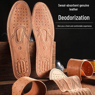 Genuine Leather Pigskin Insoles: Sweat-Absorbent, Breathable, and Comfortable for Men's and Women's Casual or Leather Shoes.
