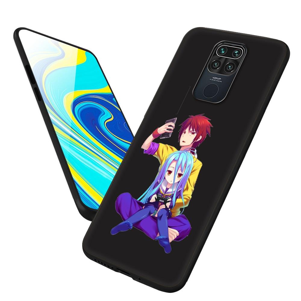 Anime NO GAME NO LIFE Pouzdro na telefon pro Xiaomi Redmi Note 8 11 10 Pro 10S 9S 9 9T 8T 9C 9A 8A 7 K40 Herní Silikonový Kryt