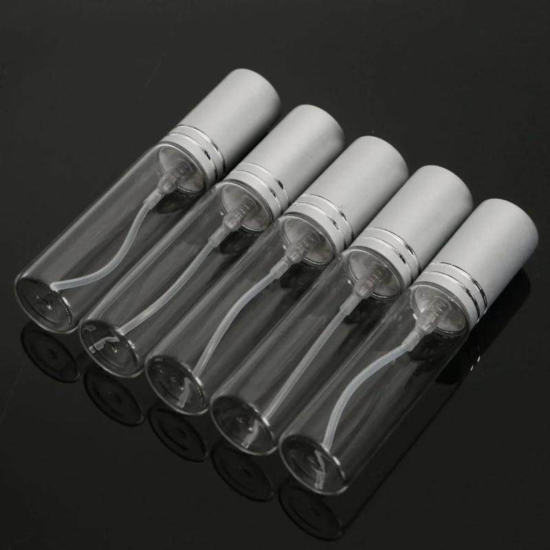 1/5/10Pcs 10ML Clear Spray Bottle Small Empty Glass Atomizer Perfume Bottles Mini Liquid Tonic Oil Cosmetic Container