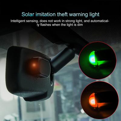 Car Solar Power Warning Light Simulated Dummy Alarm Warning Anti-Theft LED Flashing