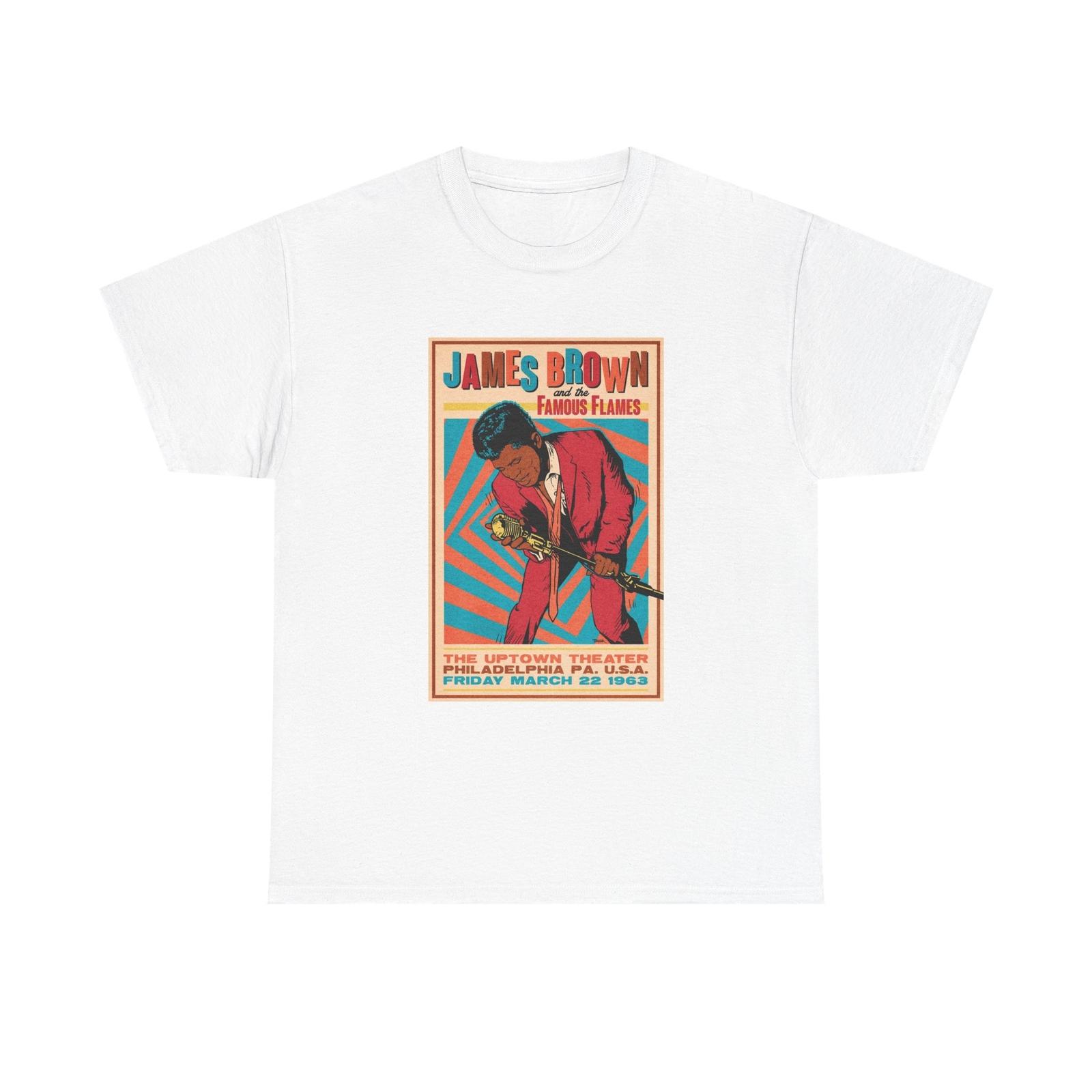 James Brown Tshirt Vintage Concert Philly 1963 The Godfather Unisex Heavy Cotton XL