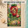 Forest Theme Soft Beach Towel Personalized Custom Name Text Towel Portable for Beach Pool Travel