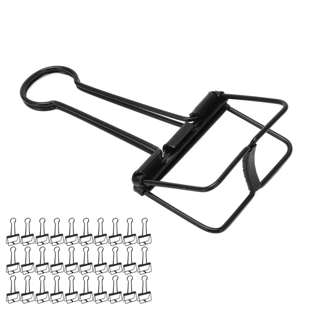30Pcs Wire Binder Clips 2 Inch Hollow Out Strong Clamping Multi Purpose Small Binder Clips for Notes Tickets Papers