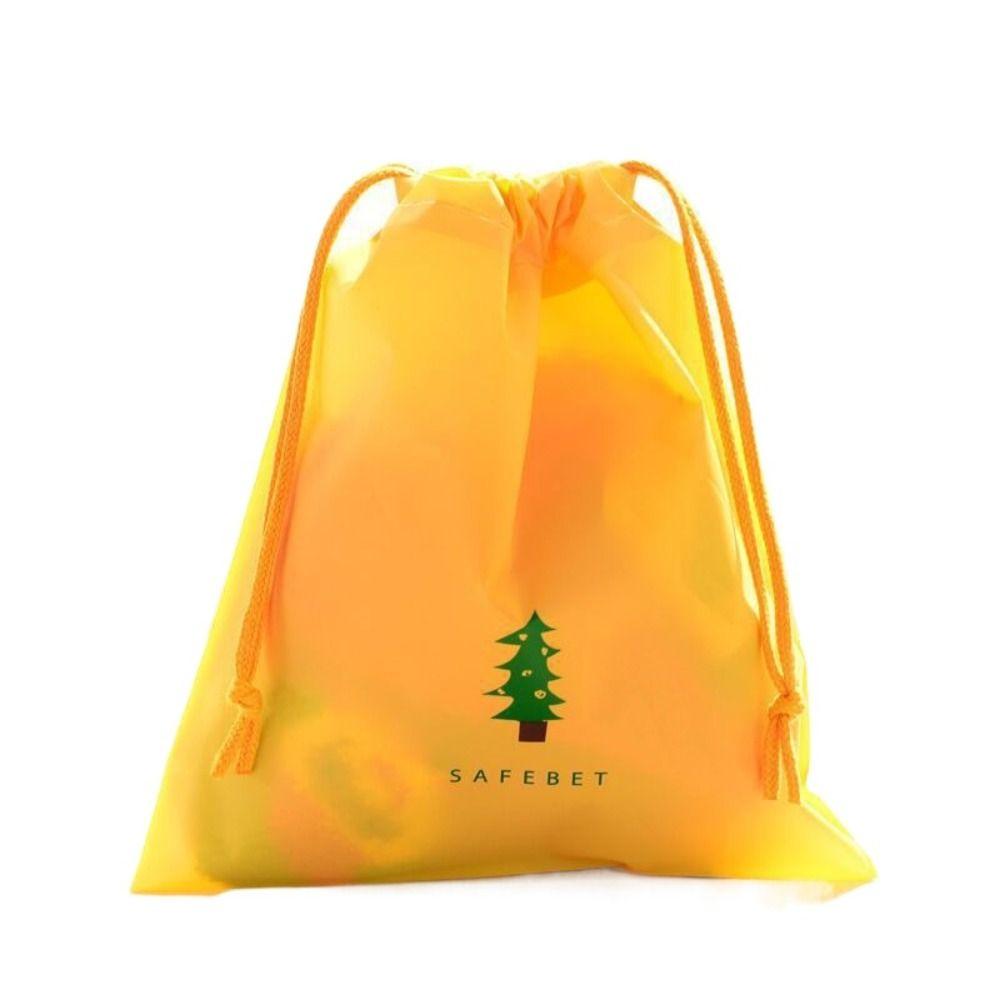 

Plastic Shoes Drawstring Bag Dustproof Clothes Packing Pouch Clothing Storage Bag Travel S жёлтый