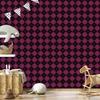 Halloween Plaid Wallpaper Burgundy and Black for Living Room and Bedroom 50x1000