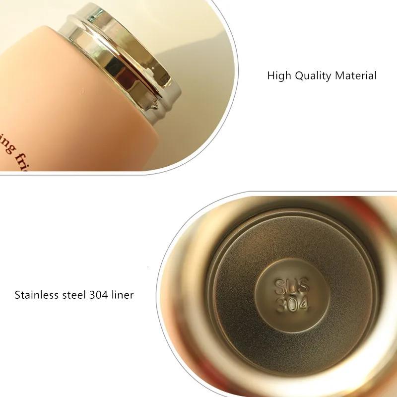 350/500ml Cute Cartoon Straw Insulated Water Bottle, 316 Stainless Steel Vacuum Flask with Strap for Girls Kids