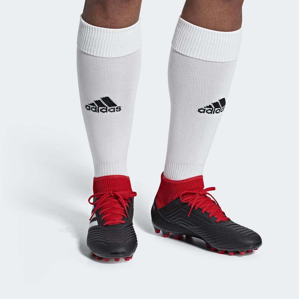 New Adidas Predator 18.3 Ag 'Black Red' BB7747