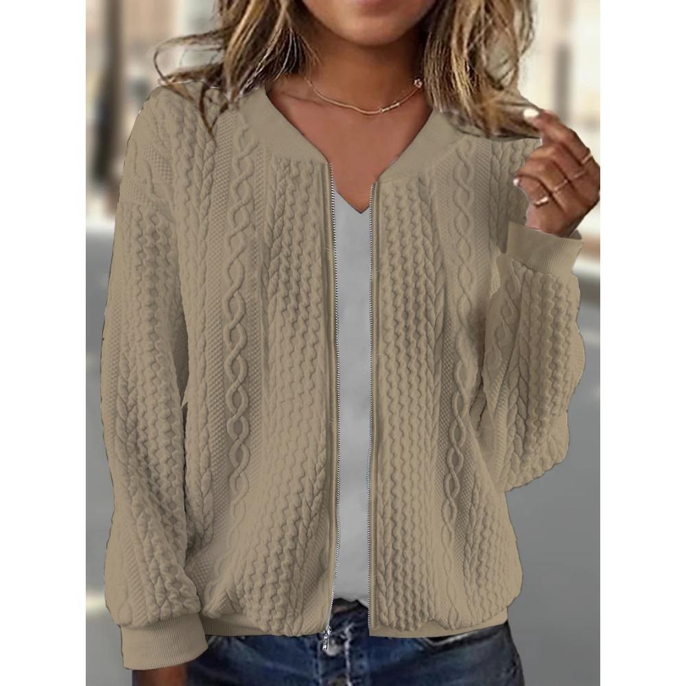 

GMXIA осень-зима застежка-молния Twist длинный рукав толстовка с капюшоном пальто бейсбольная одежда женская одежда L темно-коричневого