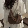 Fashi Leopard Print Crossbody Bag Lightweight Large Capacity Shoulder Bag Women's Casual Commuter Handbag Soft Dumpling Bag
