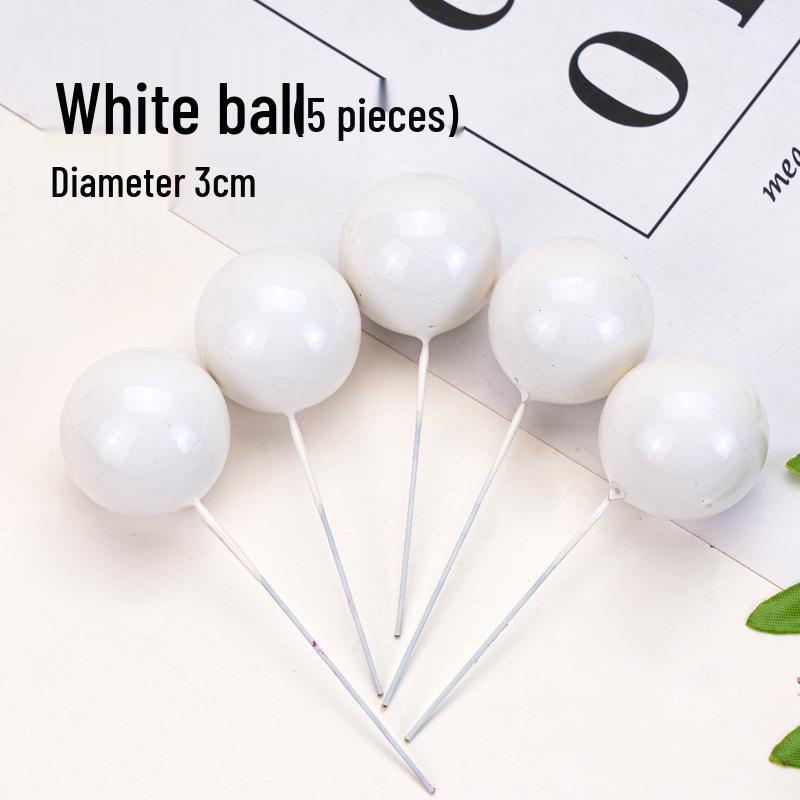 100pcs Cake Toppers: Gold, Silver, and Colorful Balls for Birthday Party Decorations