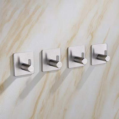 1-3pcs Self Adhesive Kitchen Towel Hooks Door Wall Mounted Household Hat Key Coat Rack Door Hanging Organizer Home Soupplies