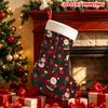 Christmas Decoration Fireplace Hanging Stocking 1pc 1pcs Christmas Stocking with Santa Snowman Print & Candy Pouch Suita