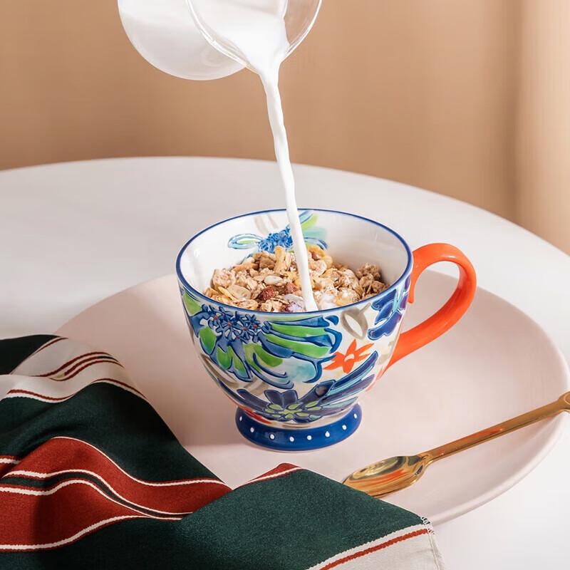 JOYYE Flower Wish Ceramic Mug with Spoon