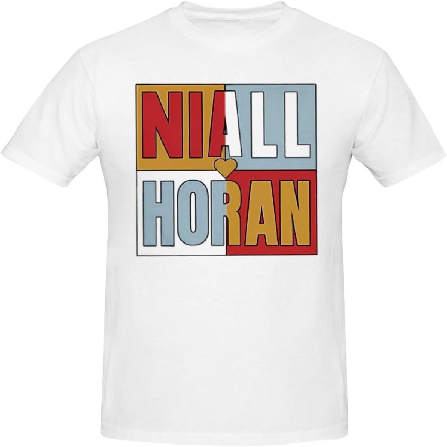 SPSNCXFN Crewneck Tshirt Niall Music Heart Horan T-Shirt Casual Men Short Sleeved Top Tee S