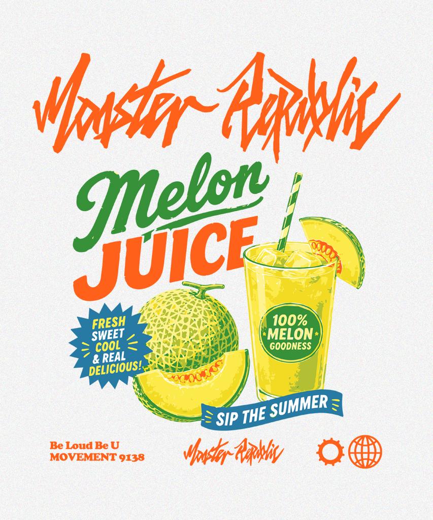 MONSTER REPUBLIC Melon Juice T-Shirt White_9138