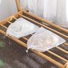 10Pcs White Portable Non-Woven Drawstring Shoe Bags, Anti-Yellowing Shoe Dust Covers for Travel & Storage