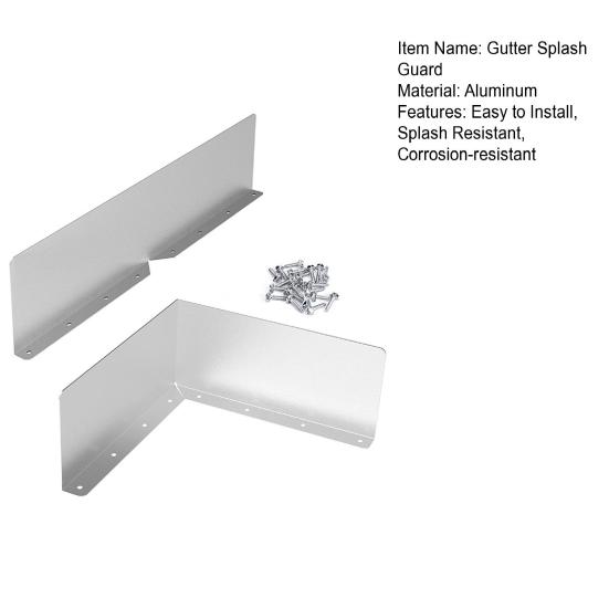 2/4Pcs Gutter Valley Splash Guards with Screws Easy Install Rain Gutter Valley Roofing Gutter Guards Diverter Roof Rain Diverter