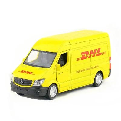 1/36 Benz DHL Express Samochód Dostawczy Model Zabawka Sprinter MPV Pojazd Biznesowy Stop Odlewany Statyczny Model Symulacyjny na Prezenty dla Chłopca