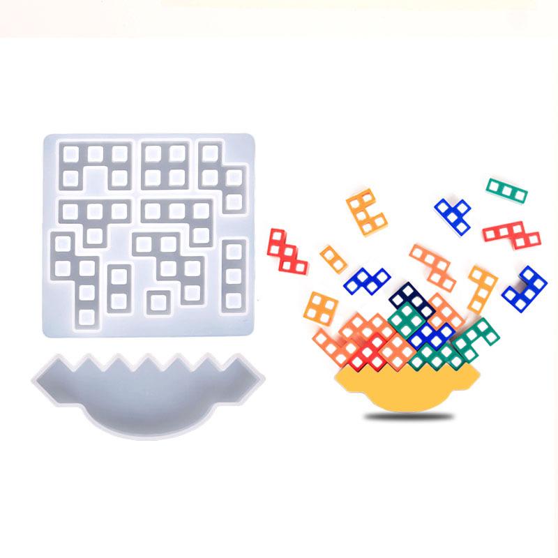 Formă din silicon Jucării pentru blocuri de construcție Matriță epoxidică Matriță educațională pentru copii Matriță din rășină Jenga