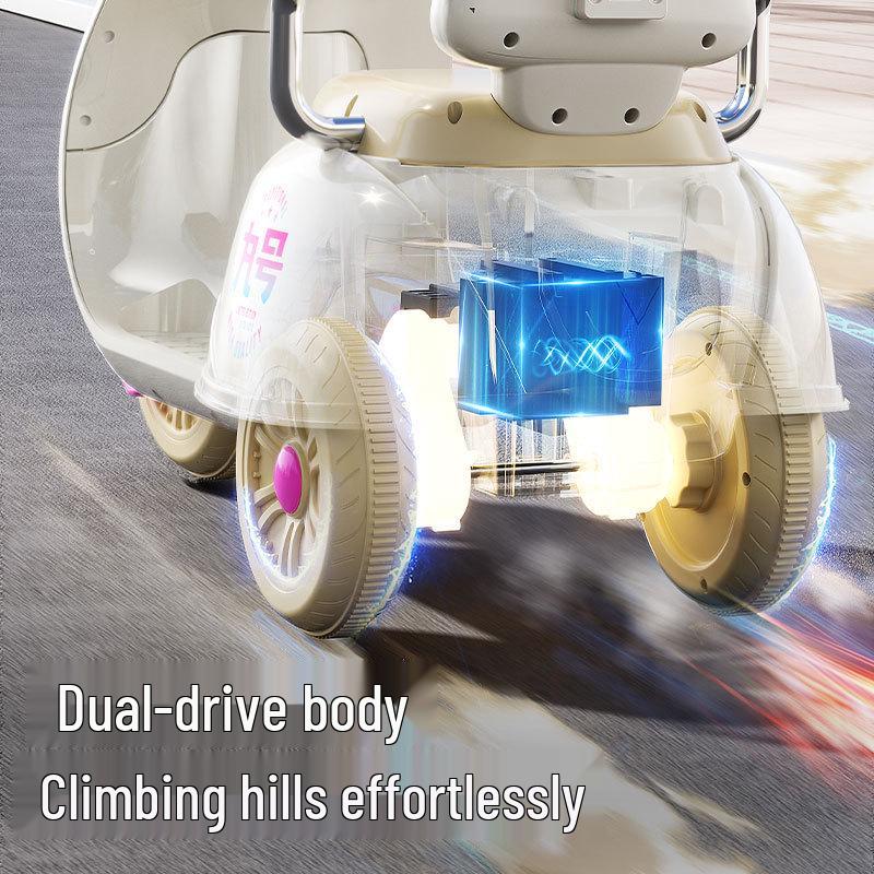 2024 Model Children's Electric Tricycle for Boys and Girls, Ages 3-12, Long Range, Pushable.