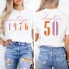 Modne damskie koszulki Odzież Vintage Koszulki Estetyczne na 50. Urodziny Klasyczne Koszulki z Graficznym Nadrukiem 50 Bday Codzienne Koszulki
