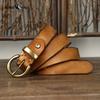 Retro Korean Style Fashion All-match Women's Belt Ladies Copper Buckle Genuine Leather Cowhide Jeans Belt Female