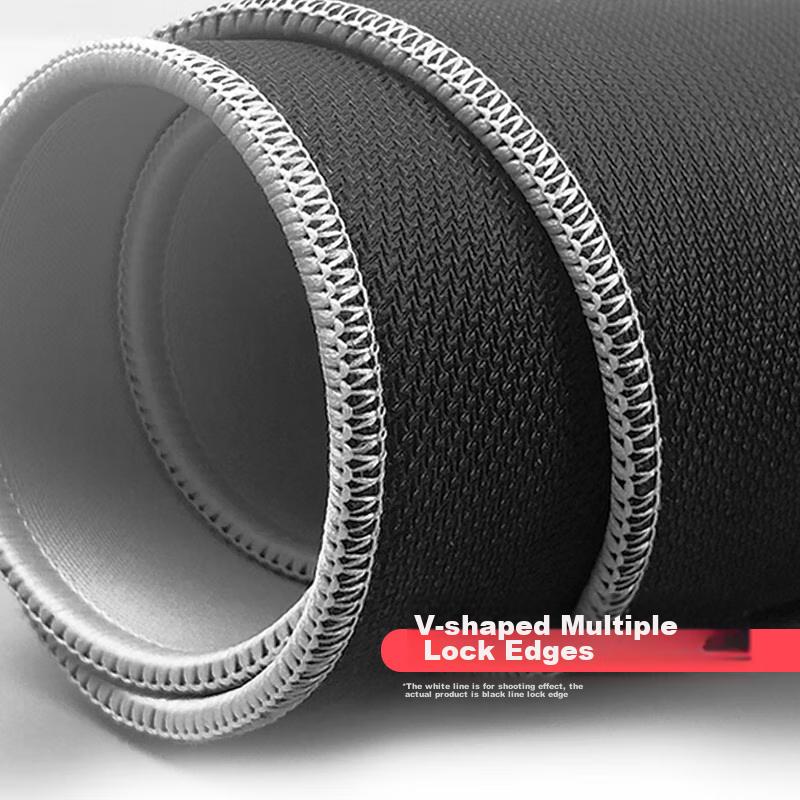 LESAILES Mouse Pad, Smooth for FPS, Textured Fine Surface Jacquard Design, Large Size with Locked Edges, Computer Desk Mat, Light Gray, 460*400*4mm