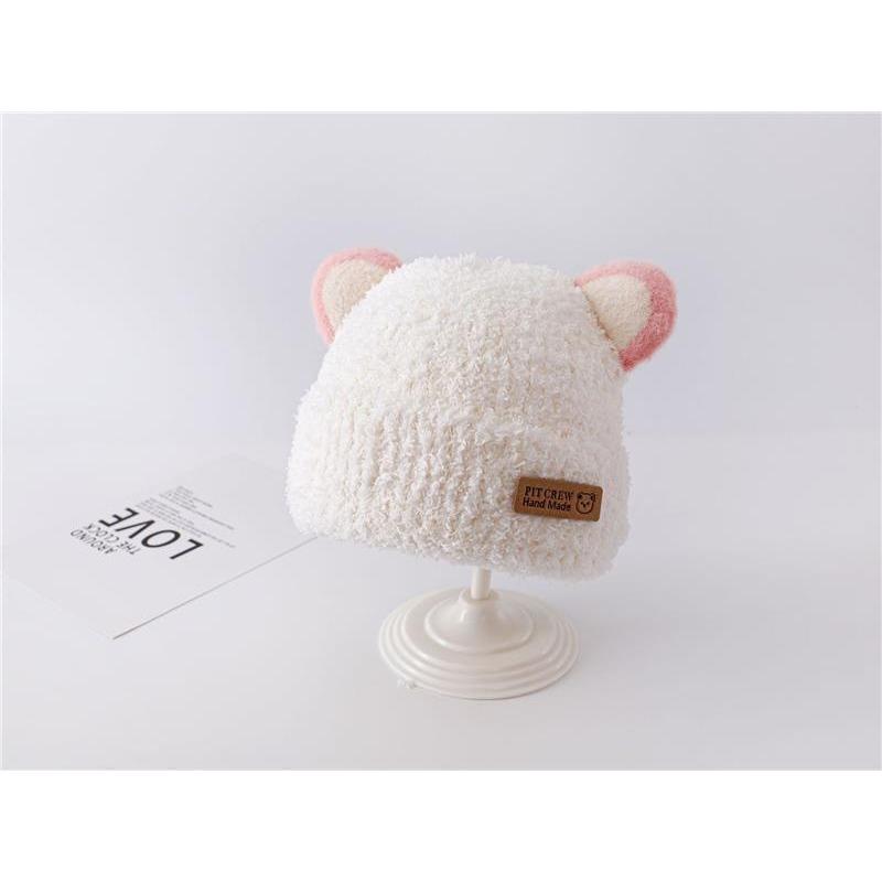 Baby Hats Winter Boys and Girls Baby Plush Hats Knitted Warm Ear Protectors Autumn and Winter Children's Wool Hats