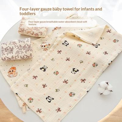25x50cm Baby Sechslagige Reine Baumwolle Mull Kleines Handtuch Gesichtstuch Quadratisches Handtuch Mundtuch Baby Waschlappen