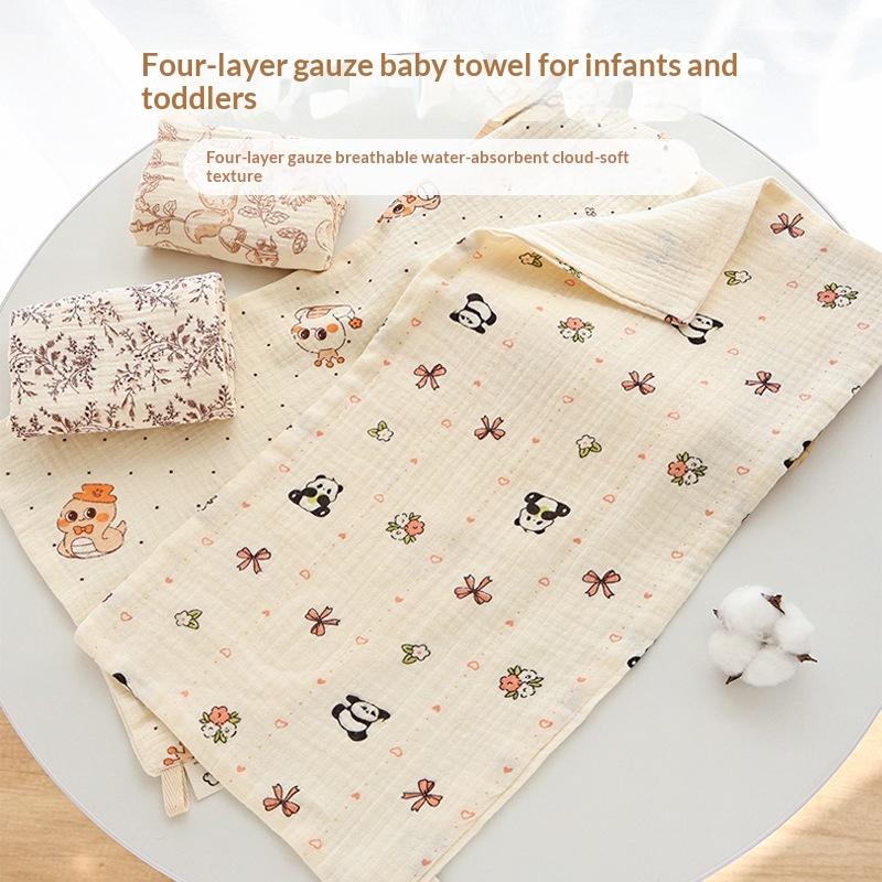 25X50Cm Baby Six-Layer Pure Cotton Gauze Small Towel Face Towel Square Towel Mouth Towel Baby Washcloth