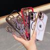For iPhone 16 Magnetic Case TPU Acrylic Phone Cover with Detachable Lens Frame