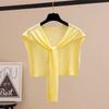 Ice Silk Thin Breathable Comfortable Shawl Versatile Solid Color Sunscreen Shoulder Pads Air Conditioner Knotted Shawl Knitting