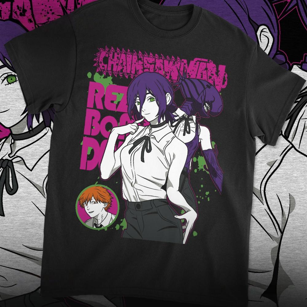 

Chainsaw Unisex Anime Reze SP Graphic Printed Tshirt Unisexs and Womens Tshirt Unisexs Top Sports Tshirt 2026 Summer New Tee S