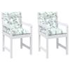 Outdoor Cushions 2 pcs Fine Leaf Pattern 100 x 50 x 7 cm